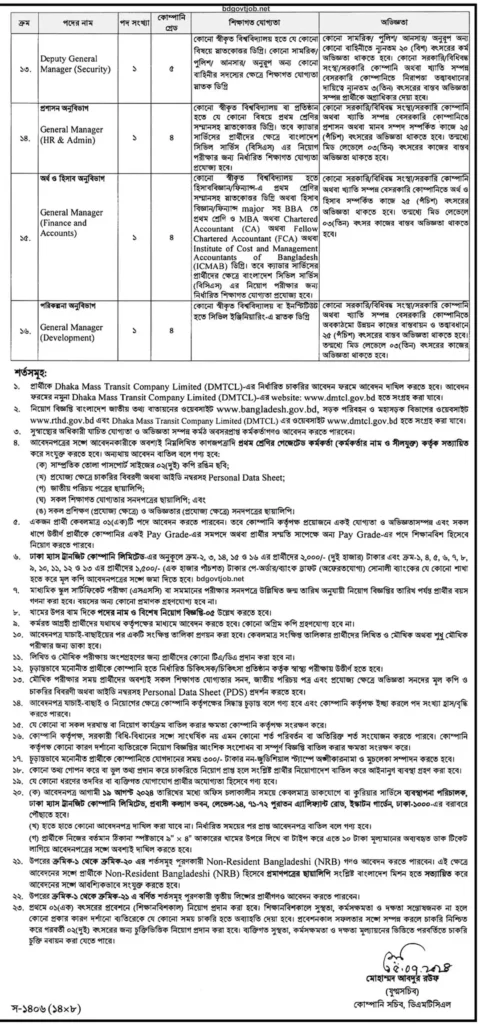 DMTCL Job Circular 2024